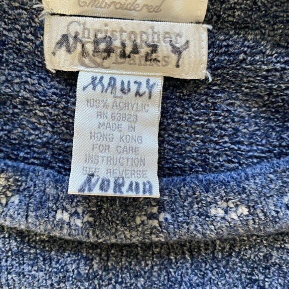 Christopher & Banks Blue ANGEL Knit SWEATER - Picture 5 of 5